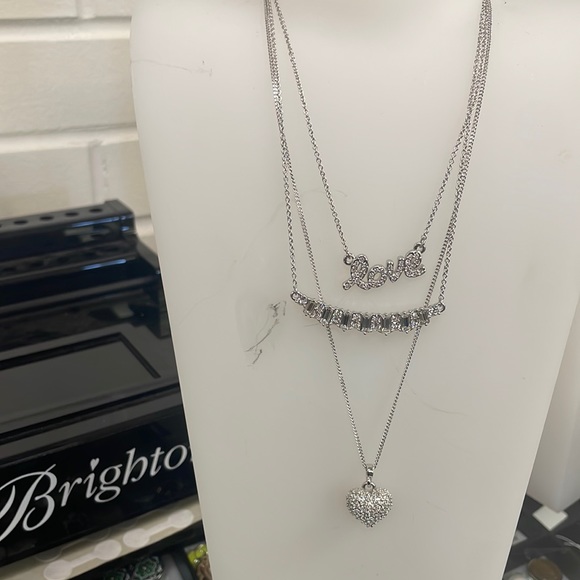 Annaleece “promenade” Swarovski crystal bar statement pendant necklace - Picture 3 of 4